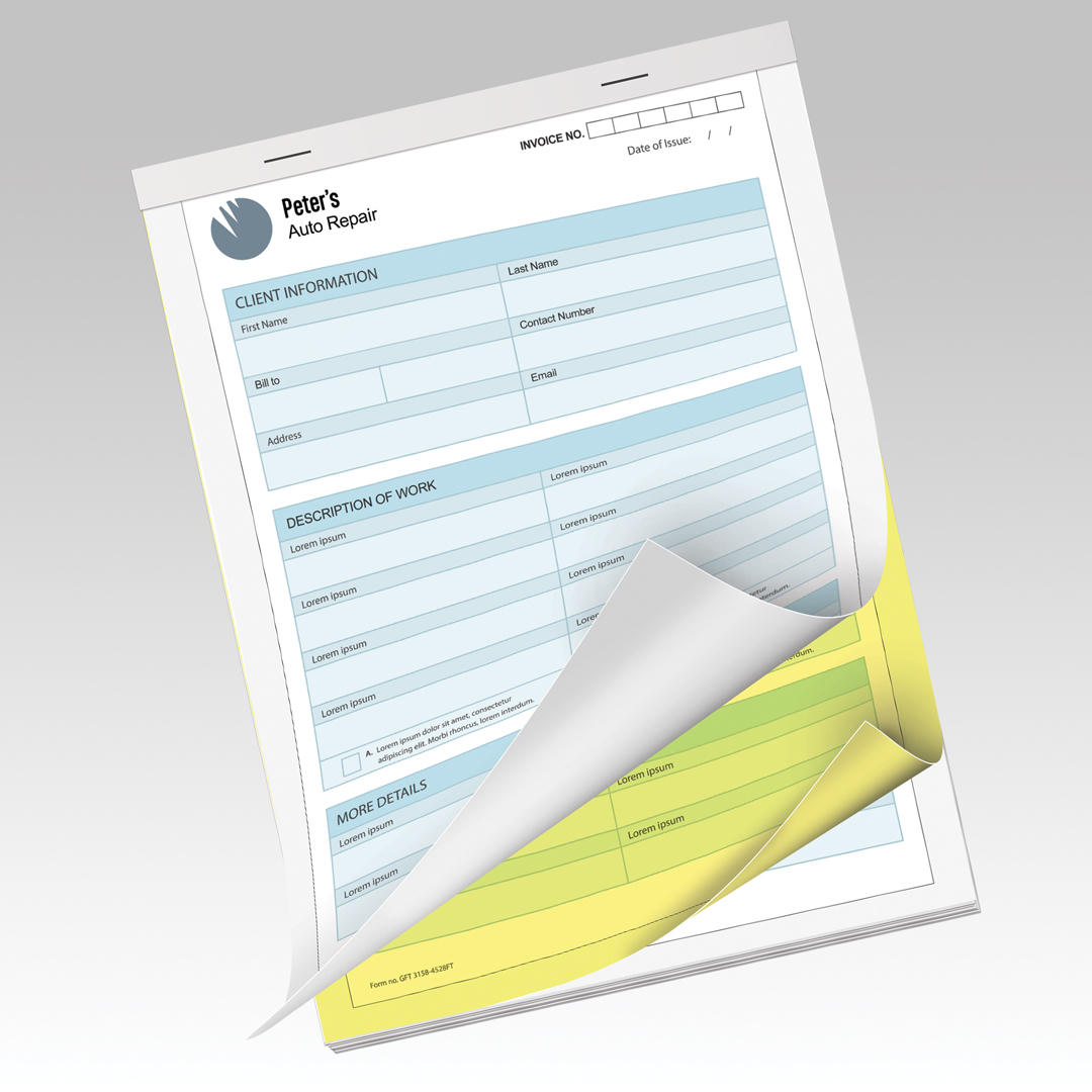 2-part NCR Form Pads w Wraparound Cover