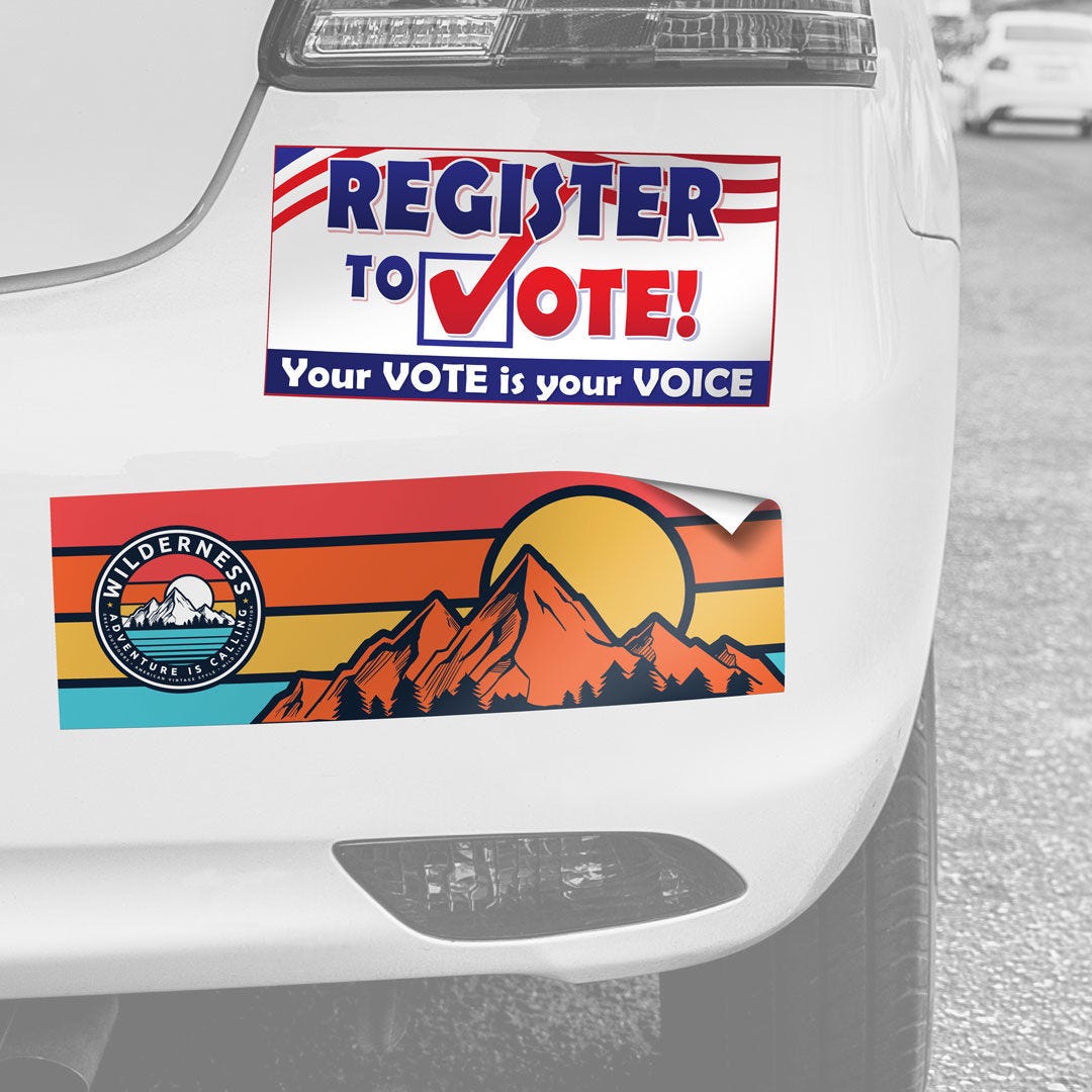 Adhesive Vinyl Bumper Sticker